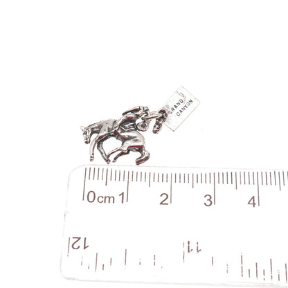 Bell Trading Post Sterling Silver Vintage Headless Horseman Mini Charm Pendant