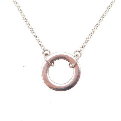 Talisa Sterling Silver Vintage Milania Mason Helena Circle Name Necklace 20-22"