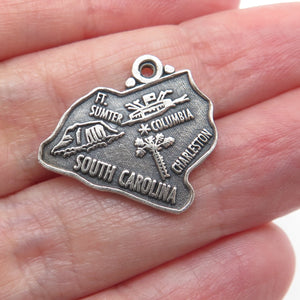 MAISELS INDIAN TRADING Sterling Silver Vintage South Carolina Mini Charm Pendant