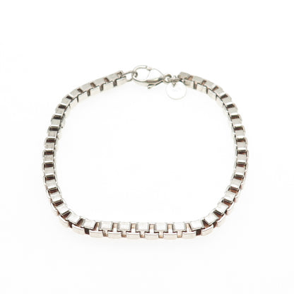 Tiffany & Co. 925 Sterling Silver Vintage Venetian Link Bracelet 7.25