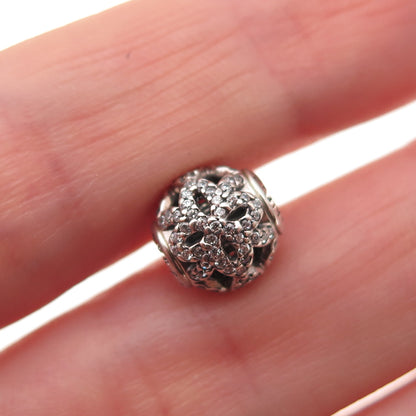 Pandora 925 Sterling Silver C Z Essence Appreciation Slide Bead Charm