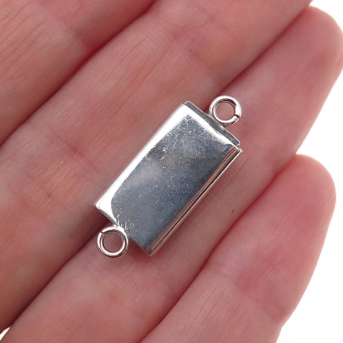 800 Silver Vintage Bracelet / Necklace Box Lock Clasp