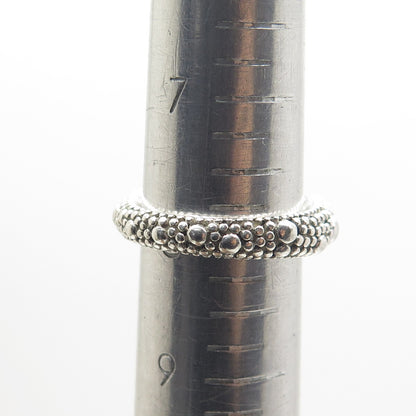 MICHAEL DAWKINS 925 Sterling Silver Granulated Oxidized Ring Size 8