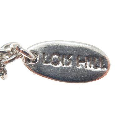LOIS HILL 925 Sterling Silver Vintage Heart Scroll Cable Chain Necklace 17-18"