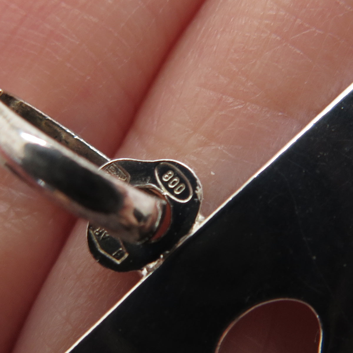UNOAERRE 800 Silver Vintage Italy Anchor Charm Pendant