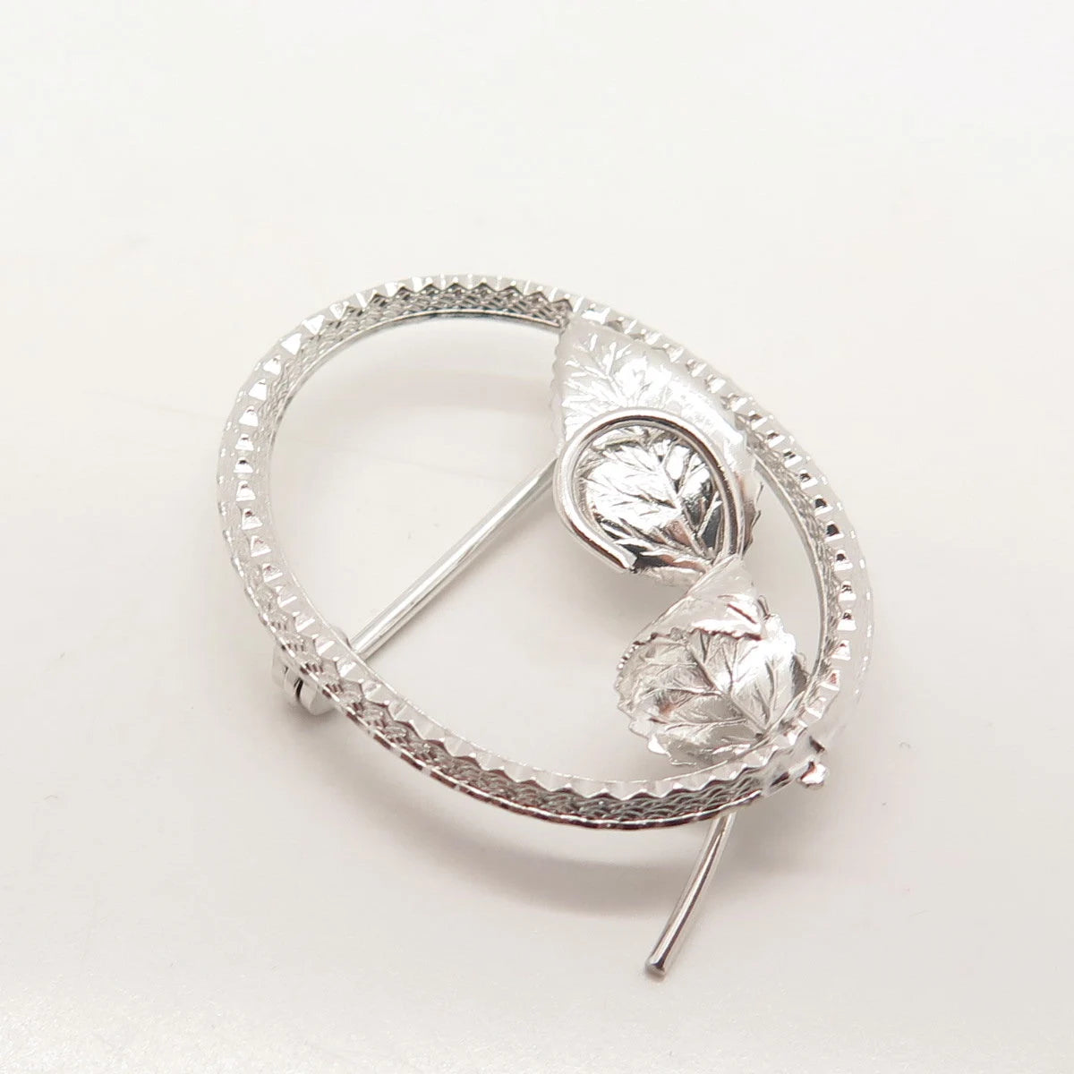 925 Sterling Silver Vintage Curtis Curtman Leaf Pin Brooch