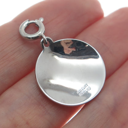 JEWELART 925 Sterling Silver Vintage Sweet 16 Spring Ring Lock Charm Pendant