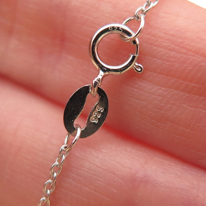 Chuck Clemency 925 Sterling Silver Real Diamond Accent & Tanzanite Necklace 18"