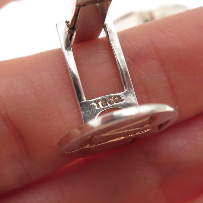 TIFFANY & CO. 925 Sterling Silver 18K Gold Vintage Libra Zodiac Sign Cufflinks