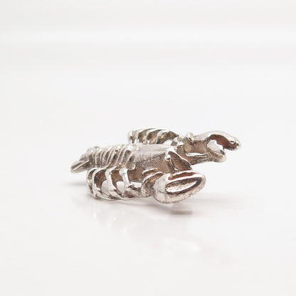 925 Sterling Silver Vintage Cancer Zodiac Sign Pin Brooch