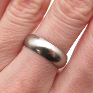 Uncas 925 Sterling Silver Vintage Classic Wedding Band Ring Size 6.75