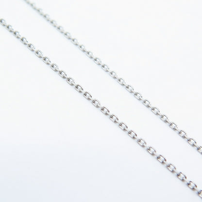 925 Sterling Silver SUN Real White Diamond Key Rolo Chain Necklace 18"