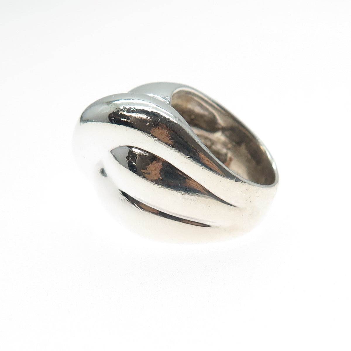925 Sterling Silver Vintage Mexico Modernist Ring Size 7