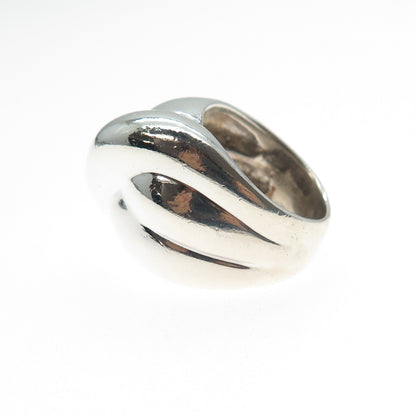 925 Sterling Silver Vintage Mexico Modernist Ring Size 7