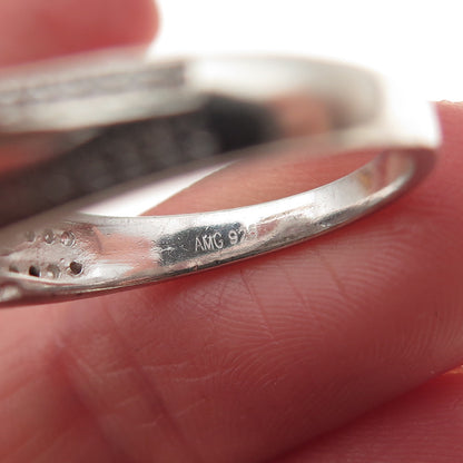 925 Sterling Silver Round-Cut C Z Engagement Ring Size 8