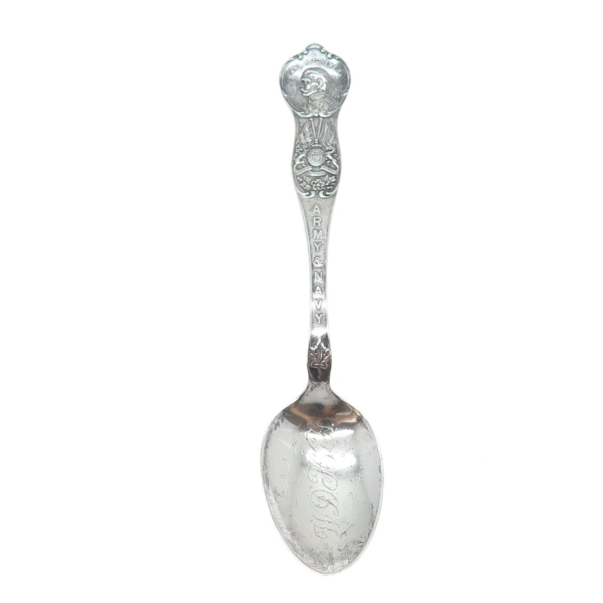 RODEN BROS 925 Sterling Silver Antique Earl Kitchener Army & Navy Coffee Spoon