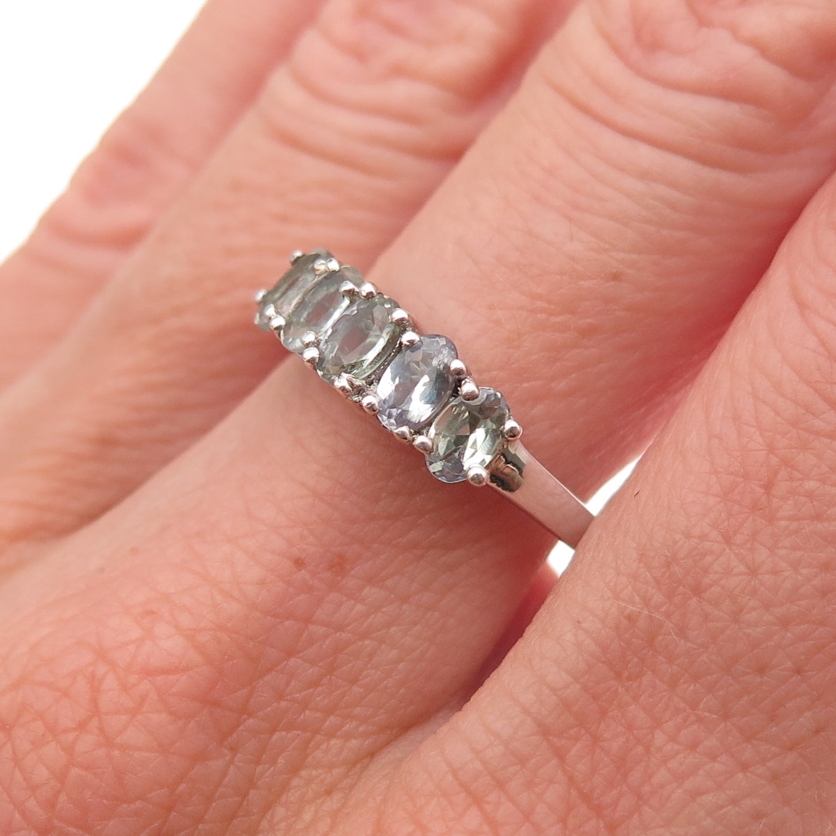 Chuck Clemency 925 Sterling Silver Real Oval-Cut Iolite Ring Size 8