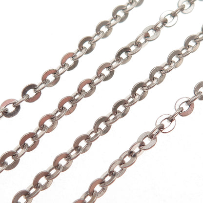 UnoAErre Sterling Silver Vintage Italy Cable Chain Necklace 24" (missing lock)