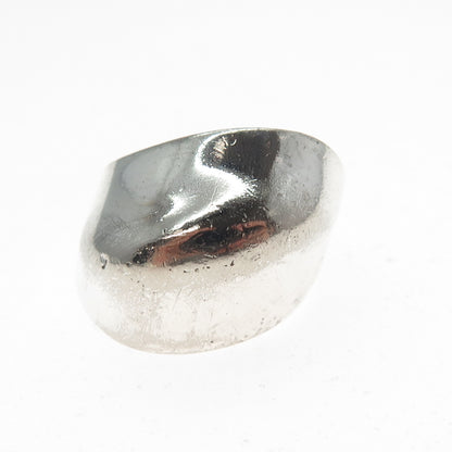 CHARLES WINSTON 925 Sterling Silver Vintage Modernist Wavy Ring Size 6.75