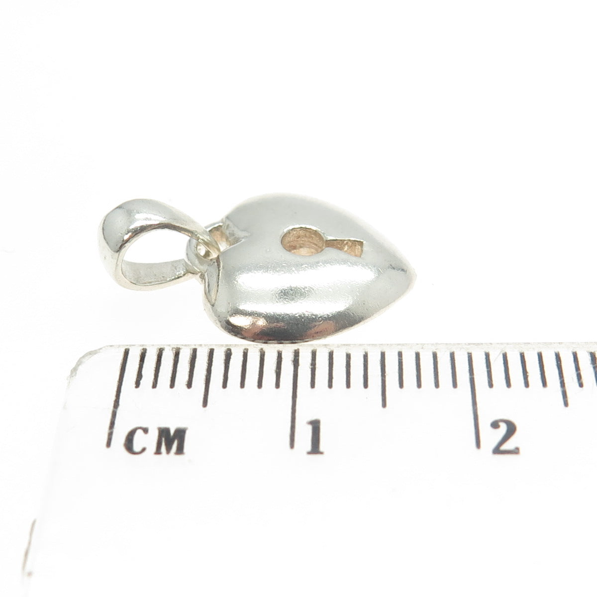 925 Sterling Silver Vintage Heart Lock Pendant