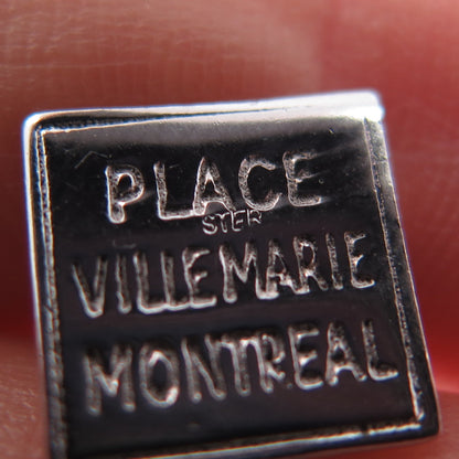 925 Sterling Silver Vintage Place Ville Marie Montreal Mini 3D Charm Pendant
