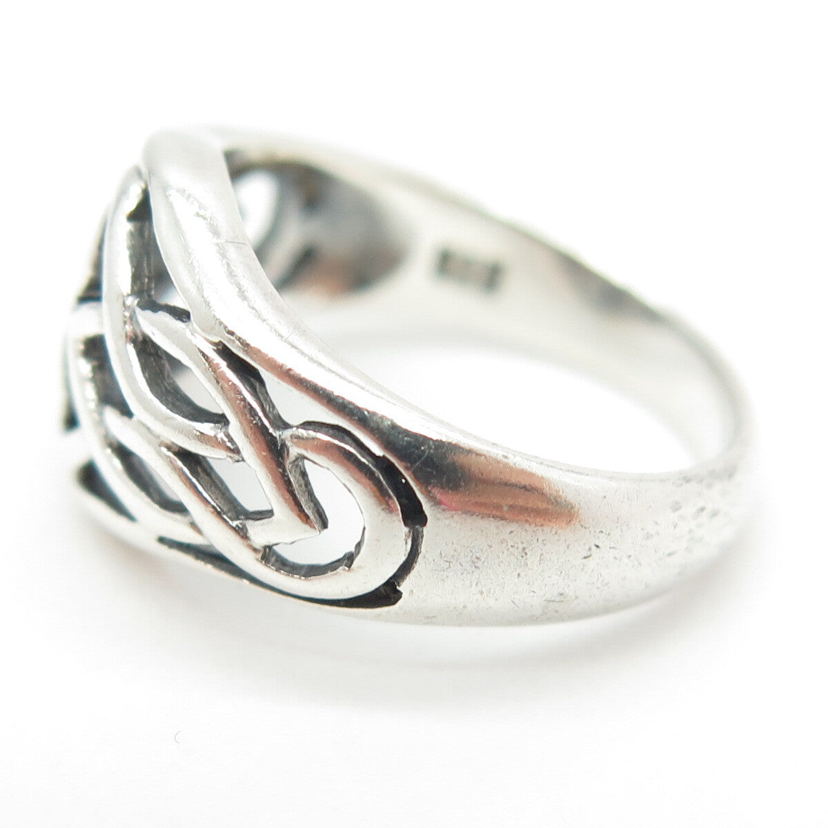 925 Sterling Silver Vintage Celtic Knot Ring Size 5.75