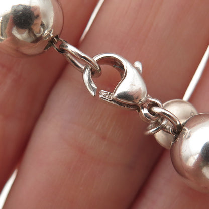 Tiffany & Co 925 Sterling Silver Vintage HardWear Ball Beaded Link Bracelet 6.5"
