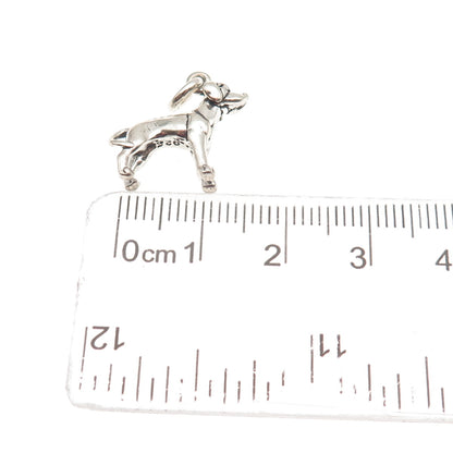 925 Sterling Silver Vintage Rhodesian Ridgeback Dog 3D Mini Charm Pendant