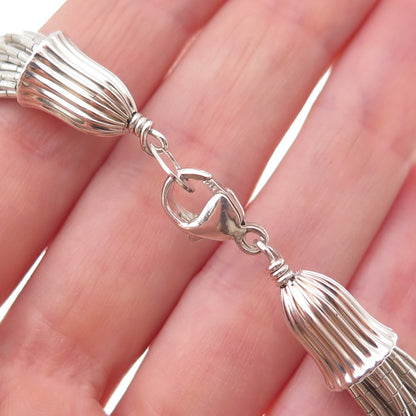 Carolyn Pollack Old Pawn 925 Sterling Silver Vintage Liquid Chain Watch Band 6"