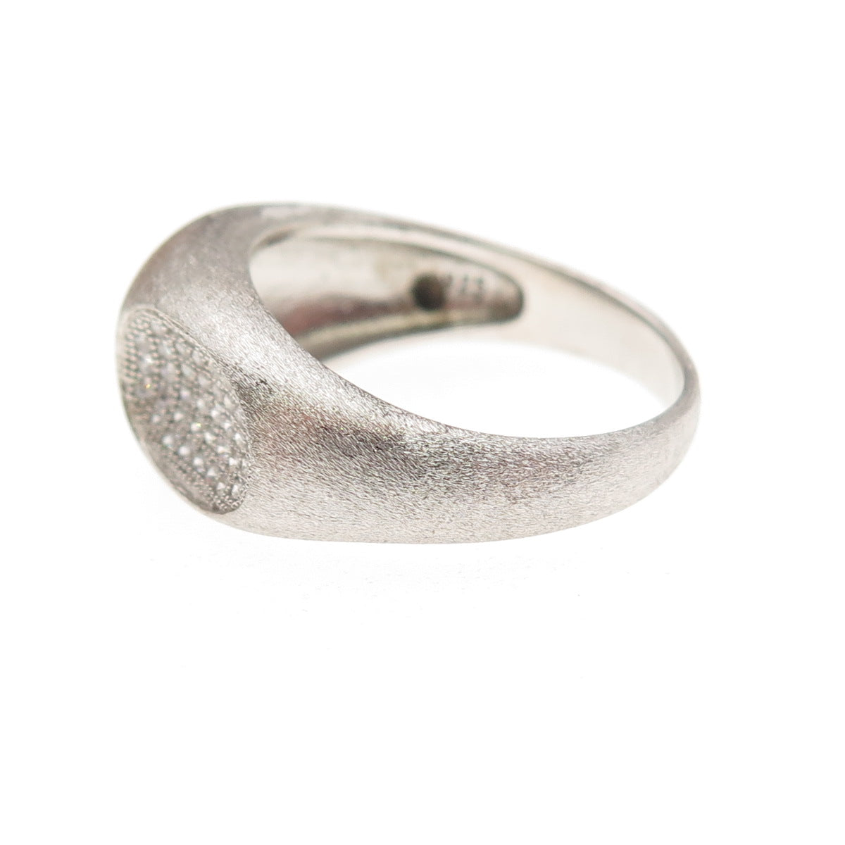 925 Sterling Silver Round-Cut C Z Modernist Dome Ring Size 9
