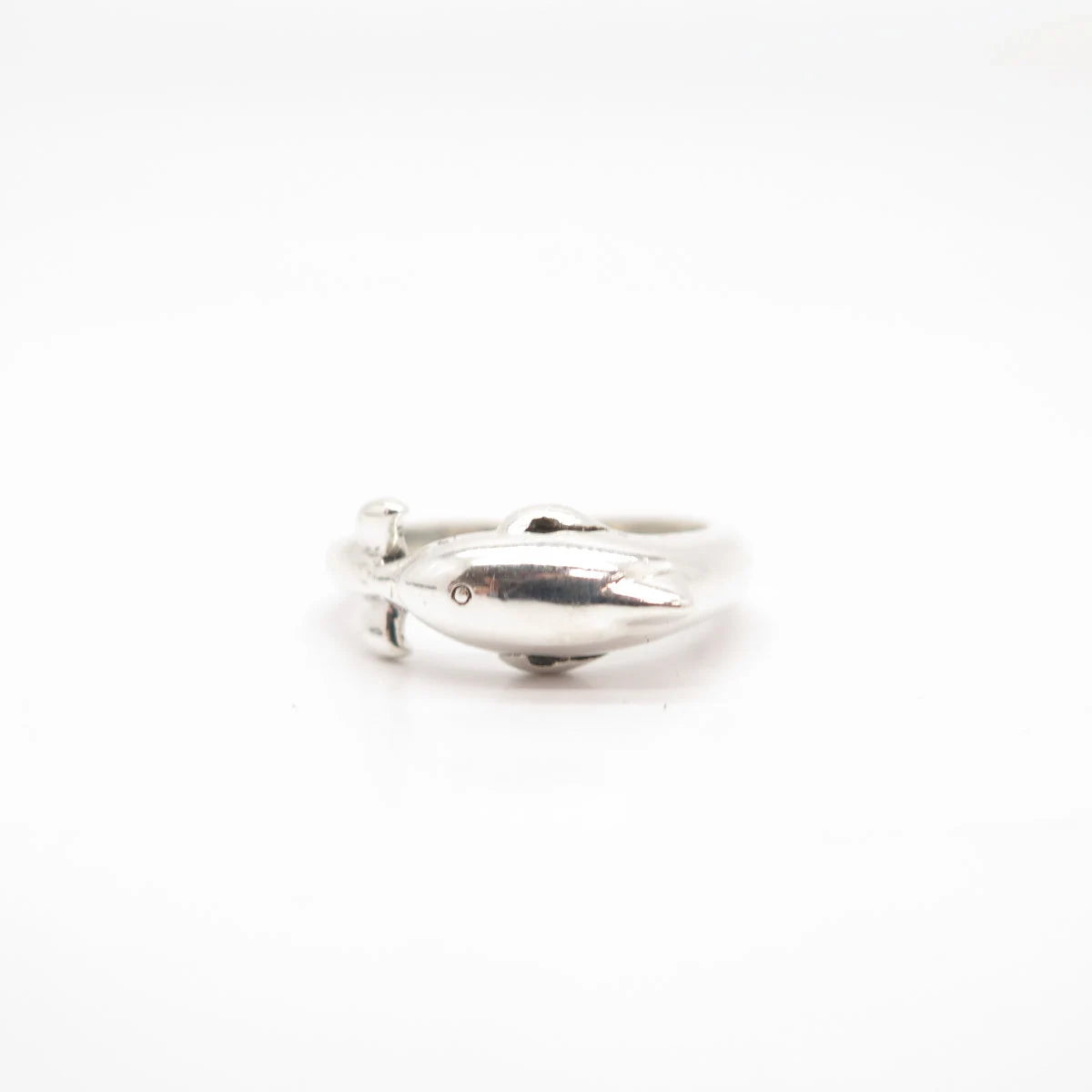 925 Sterling Silver Vintage BOMA Friendly Dolphin Ring Size 5 3/4