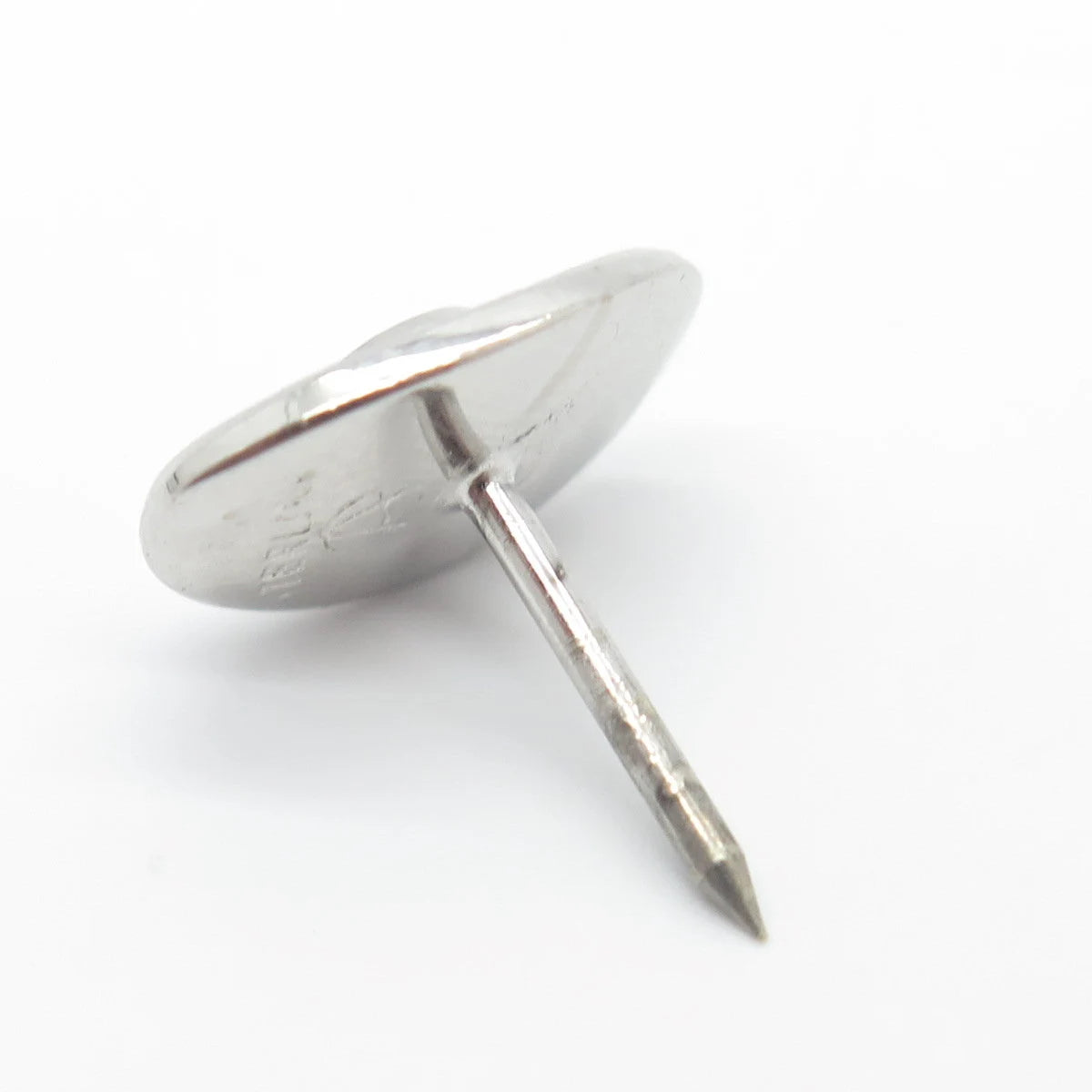 925 Sterling Silver Vintage Real Mother-of-Pearl Textured Tie Clip