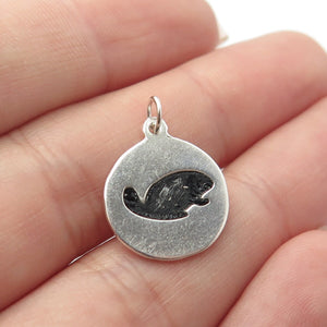 925 Sterling Silver Vintage Badger Charm Pendant