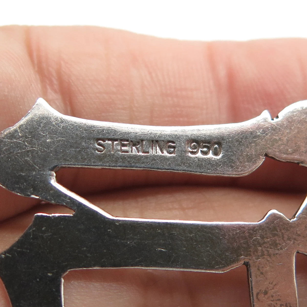 950 Silver Antique Art Deco Chinese Character Pendant