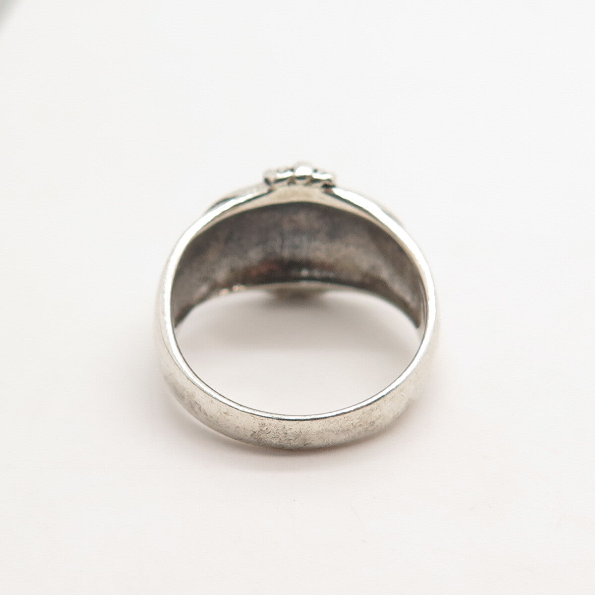 925 Sterling Silver Vintage Beaded Ring Size 5.75