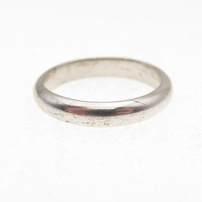 925 Sterling Silver Vintage Classic Wedding Band Ring Size 9.75
