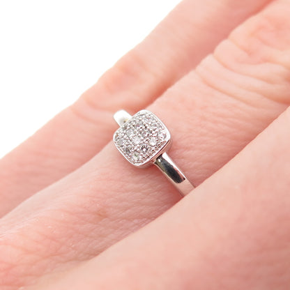 925 Sterling Silver Round-Cut C Z Promise Ring Size 6