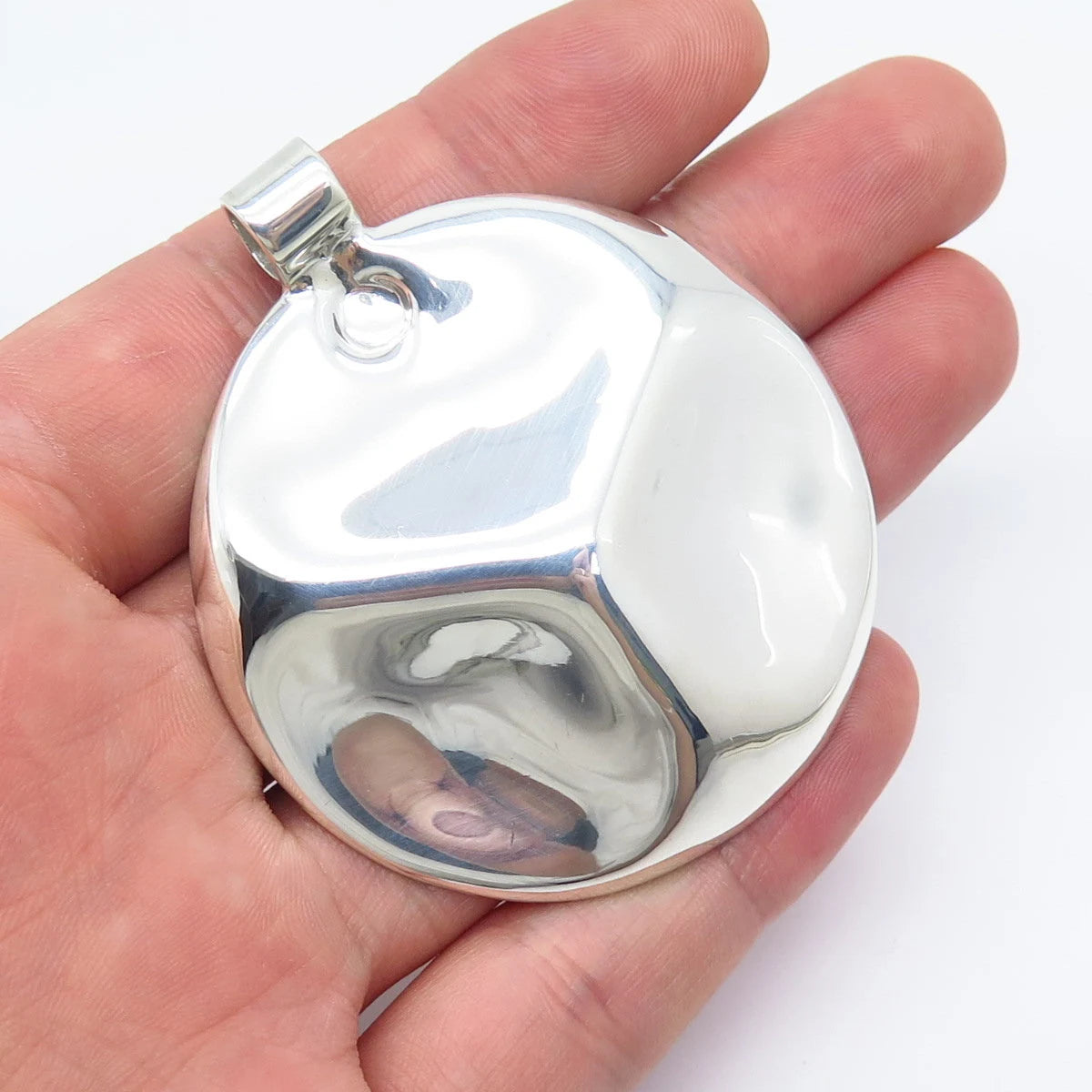 925 Sterling Silver Vintage Modernist Slide Pendant