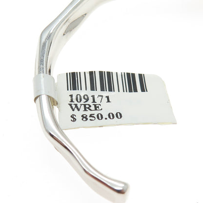 CHARLES GARNIER 925 Sterling Silver Real Smoky Quartz Adjustable Bracelet 6.75"