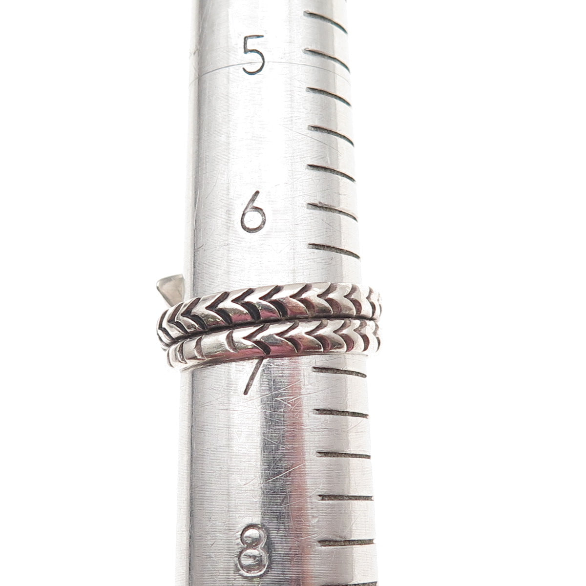 925 Sterling Silver Vintage Mexico Snake Wrap Adjustable Oxidized Ring Size 7