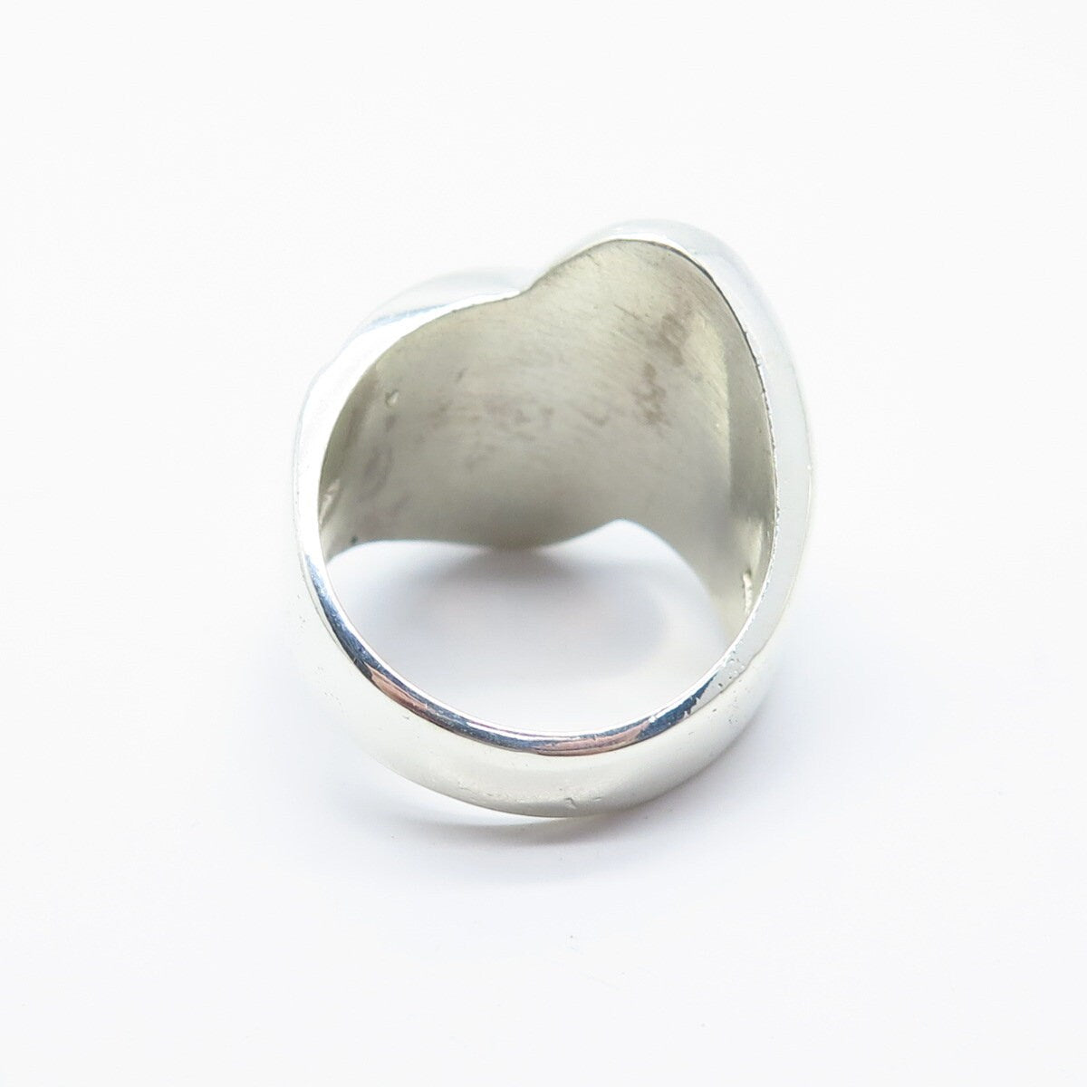 925 Sterling Silver Vintage Mexico Ribbed Ring Size 9.5