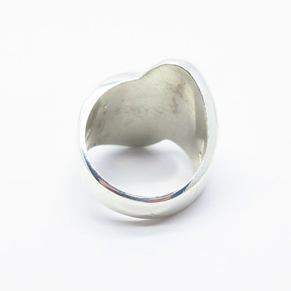 925 Sterling Silver Vintage Mexico Ribbed Ring Size 9.5