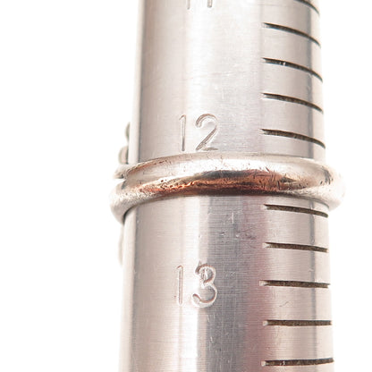 Old Pawn 925 Sterling Silver Vintage Royston Turquoise Feather Ring Size 12.5