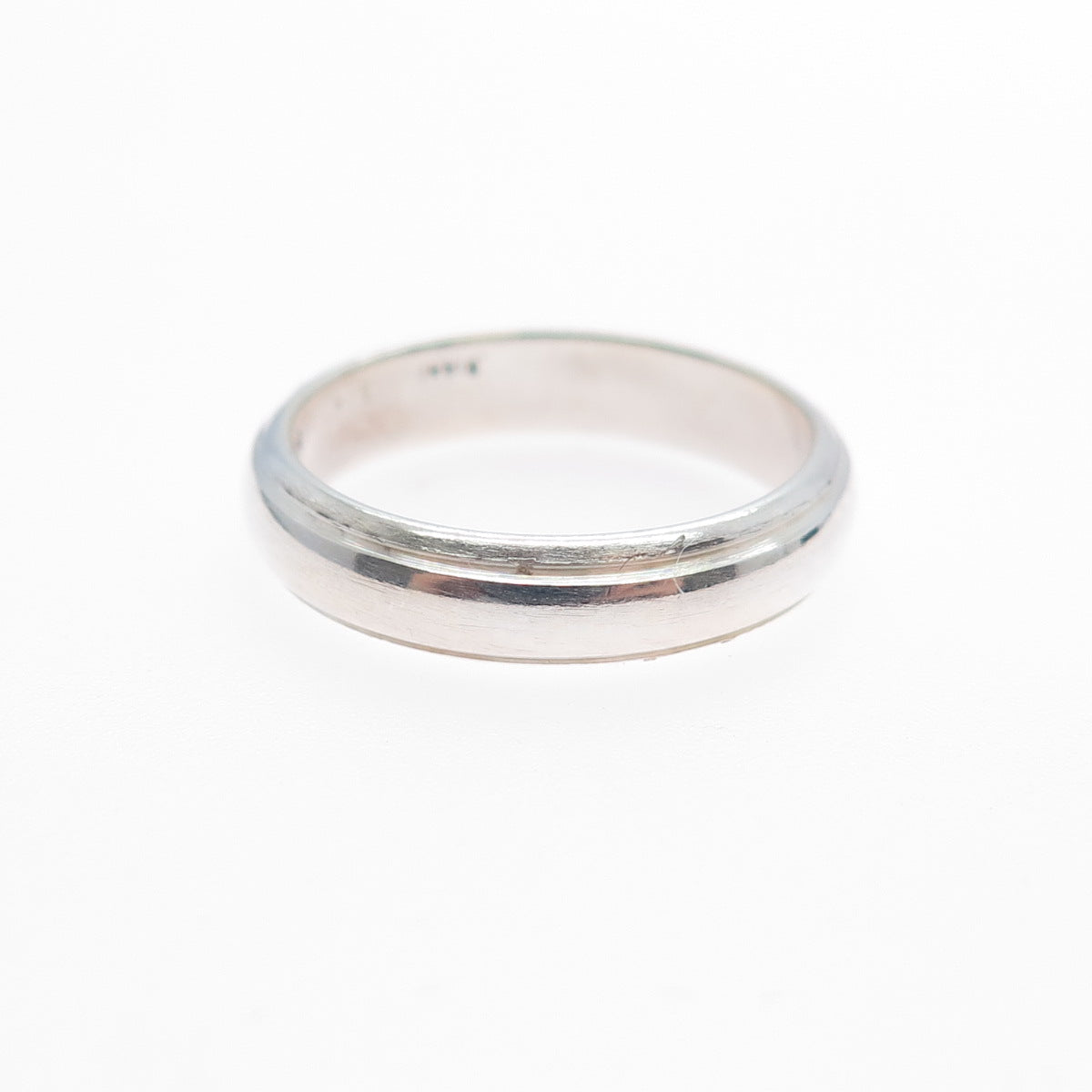 925 Sterling Silver Vintage Classic Wedding Band Ring Size 5