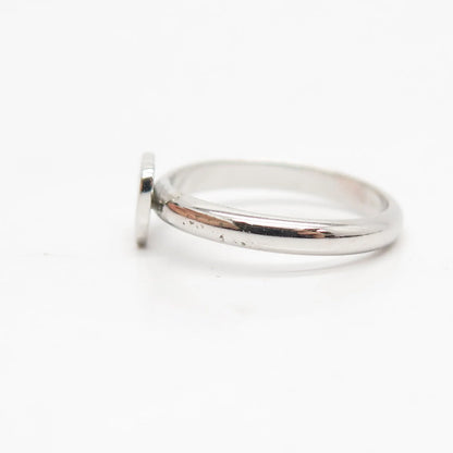 925 Sterling Silver Vintage Double Heart Ring Size 5