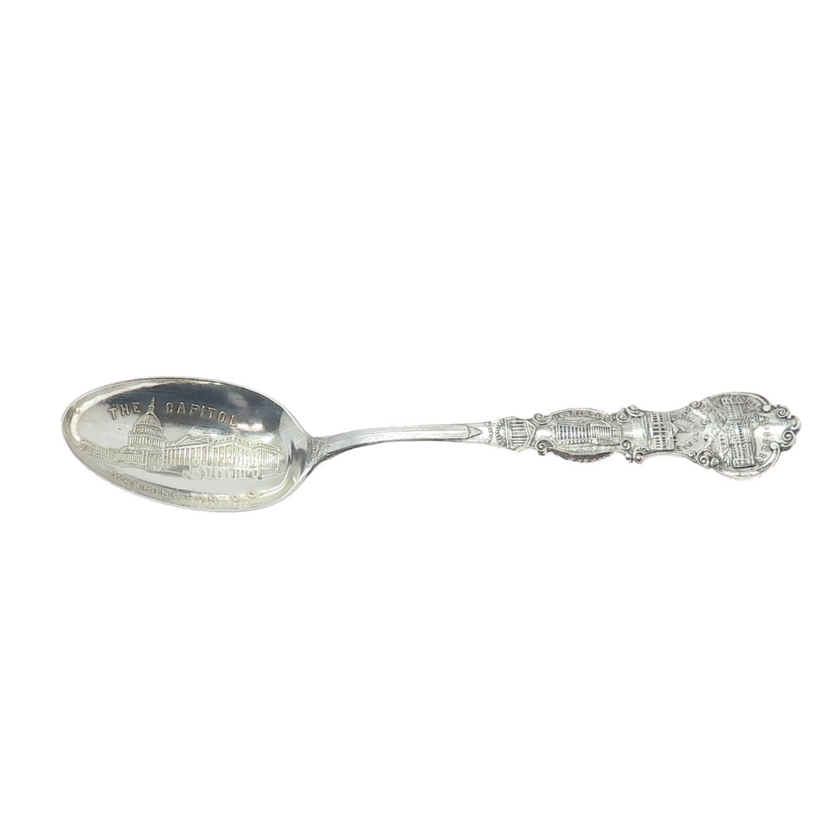 ALVIN Sterling Silver Antique Art Deco The Capitol Washington DC Coffee Spoon