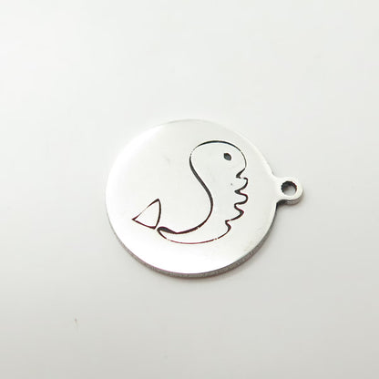 925 Sterling Silver USA Two In Town Whale Charm Pendant