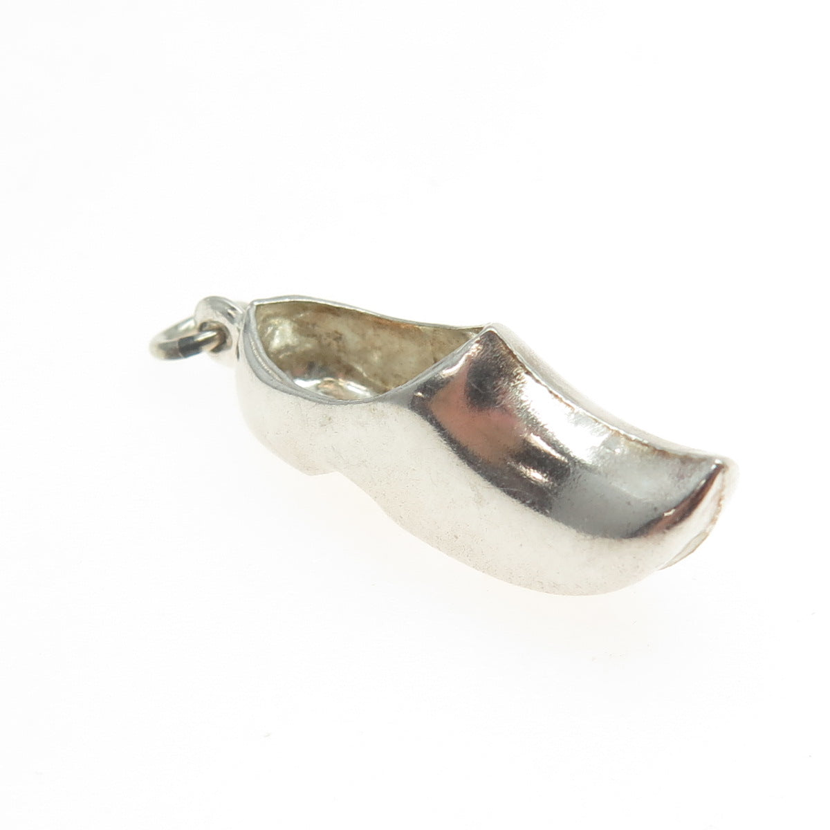 835 Silver Vintage Netherlands Dutch Clog Shoe 3D Charm Pendant