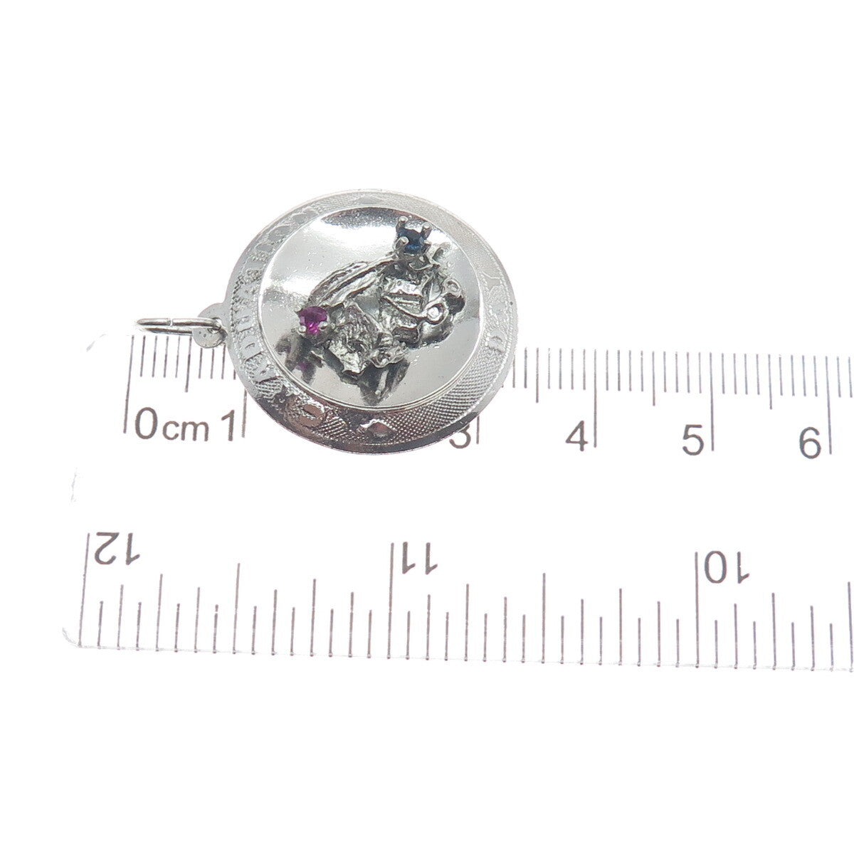ART'S ELEGANCE 925 Sterling Silver Antique Rhinestone Graduation Day Pendant