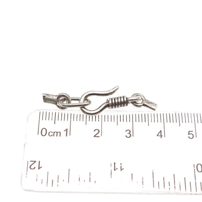 925 Sterling Silver Vintage Hook Lock Clasp Necklace Ends